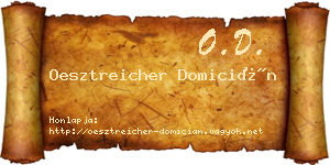 Oesztreicher Domicián névjegykártya